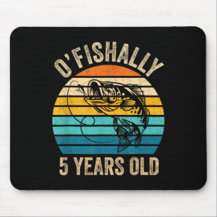 Ofishally 5 Year Old Shirt 5th Birthday Vintage Fi Mouse Pad