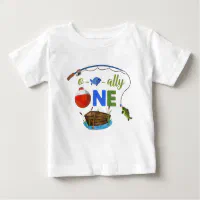 Ofishally ONE baby t-shirt O-fish-ally ONE shirt, Infant Boy's, Size: 6 Month, White