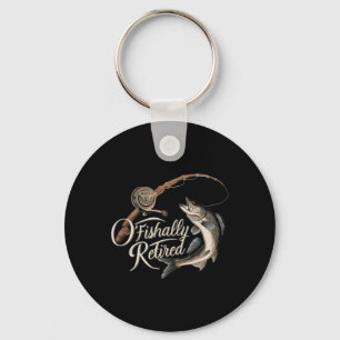 Ofishally Retired Fishing O-fish-ally Retired Fish Keychain