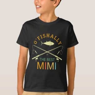 Ofishally The Best Mimi Vintage Fishing Grandma T-Shirt