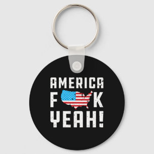 Ofjuly America Yeah Funny Gift Keychain
