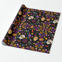 Ofrenda - Calavera Garden Wrapping Paper