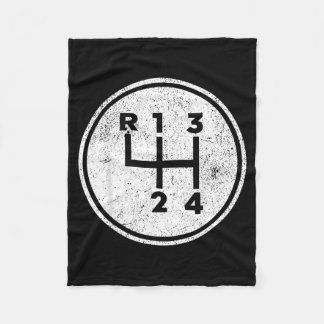 Og 4 Speed Manual Transmission H Pattern Shifter Fleece Blanket