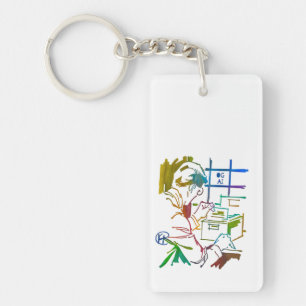 OG AI Librarian Keychain