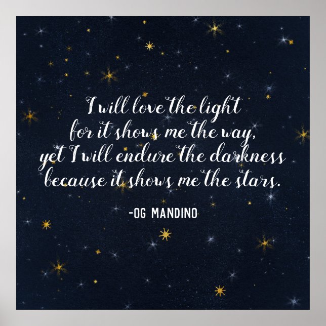 Og Mandino Stars Quote Celestial Poster (Front)