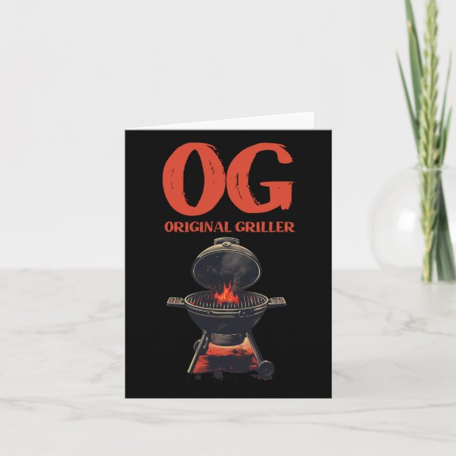 Og Original Griller Bbq Byrbecue Pitmaster Grill S Card (Front)