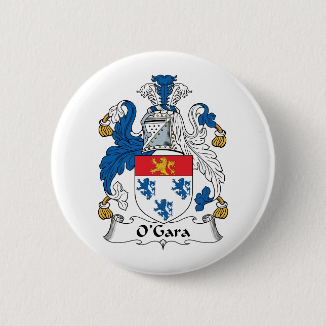 O'Gara Family Crest 2 Inch Round Button (Front)