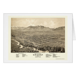 Ogden, carte panoramique d'UT - 1875
