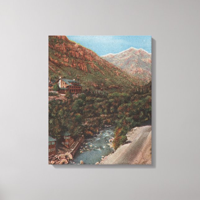Ogden, Utah - Ogden Canyon View & River Canvas Print (Front)