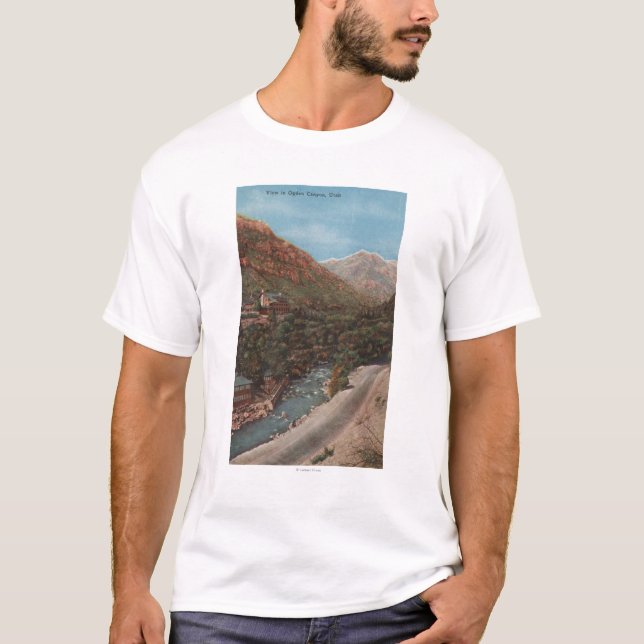 Ogden, Utah - Ogden Canyon View & River T-Shirt (Front)