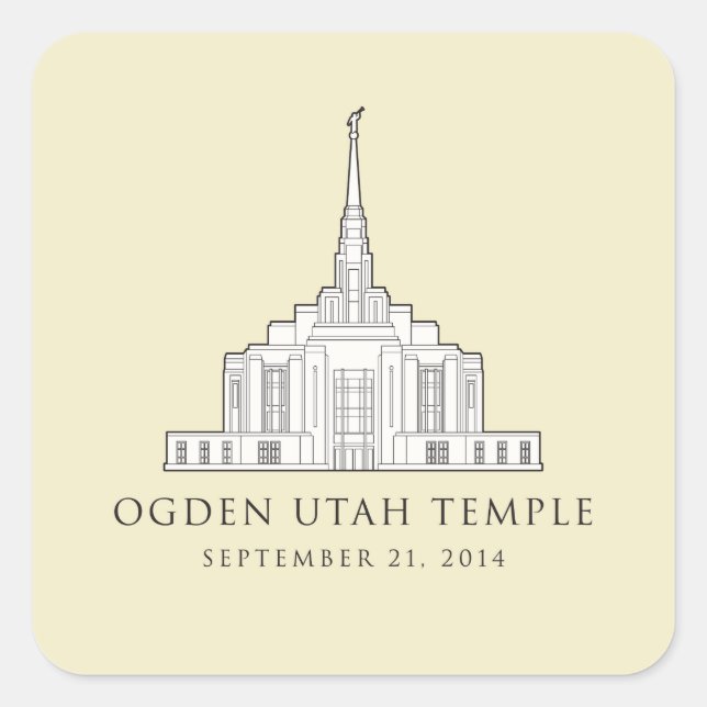 Ogden Utah Temple. Primary sticker (Front)