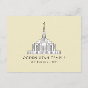 Ogden Utah Temple. Sept 21, 2014. post card