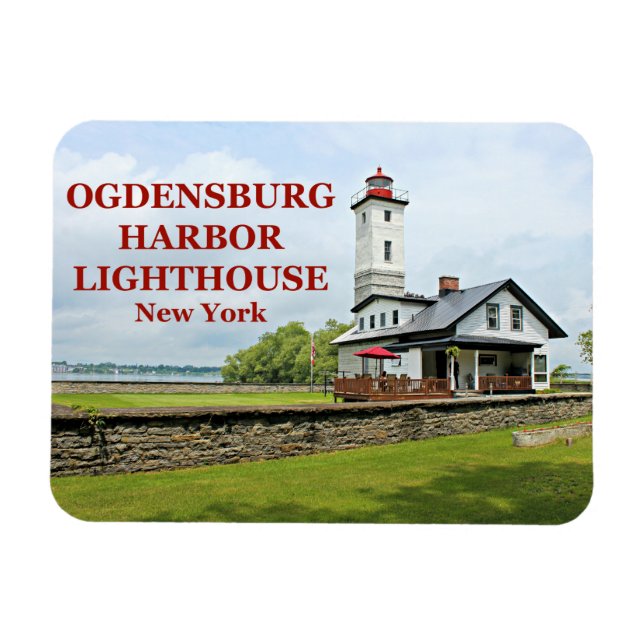 Ogdensburg Harbour Lighthouse, New York Magnet (Horizontal)