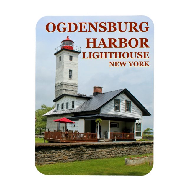Ogdensburg Harbour Lighthouse, New York Magnet (Vertical)