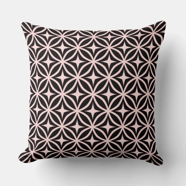 Ogee and Star Repeat Pattern Throw Pillow (Front)