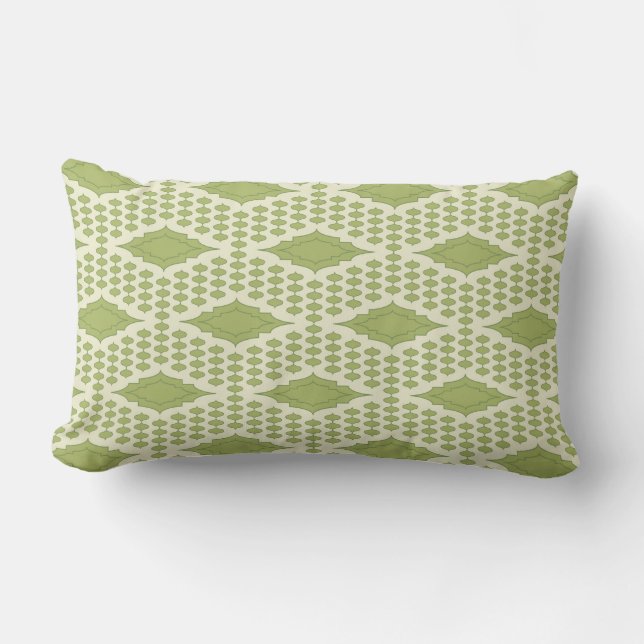Ogge & Diamond Pattern Throw Pillow  (Front)