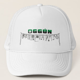 Oggun trucker hat, all white hat