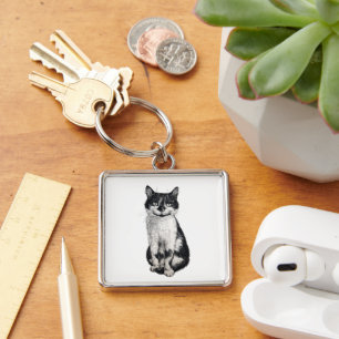 Ogie the cat keychain