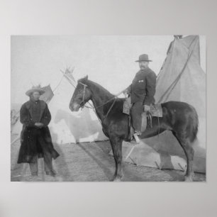 Oglala Chief "Rocky Bear" with White Poster