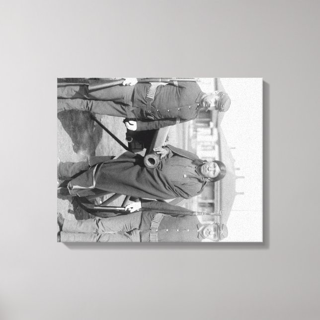 Oglala Indian Plenty Horses with 2 White Soldier Canvas Print (Front)