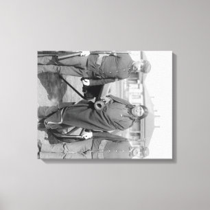 Oglala Indian Plenty Horses with 2 White Soldier Canvas Print