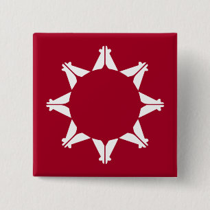Oglala Lakota Sioux Flag 2 Inch Square Button