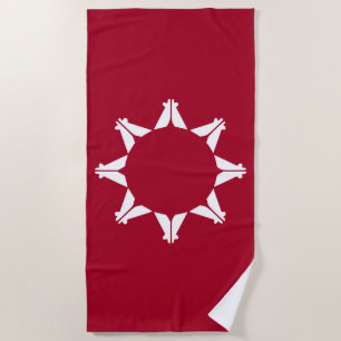 Oglala Lakota Sioux Flag Beach Towel