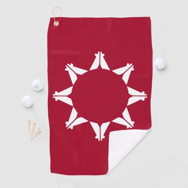 Oglala Lakota Sioux Flag Golf Towel (InSitu)