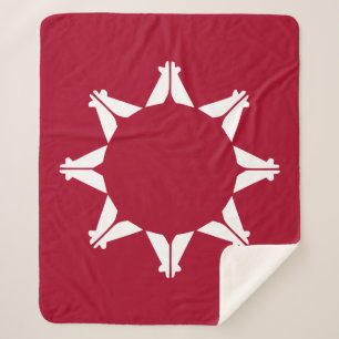 Oglala Lakota Sioux Flag Sherpa Blanket