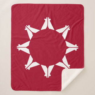 Oglala Lakota Sioux Flag Sherpa Blanket