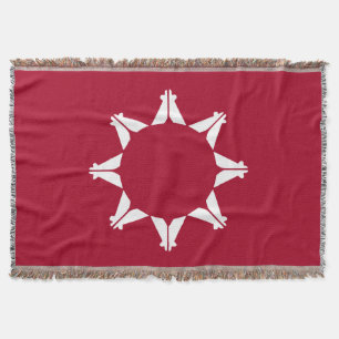 Oglala Lakota Sioux Flag Throw Blanket