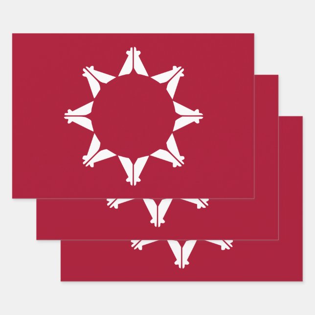 Oglala Lakota Sioux Flag Wrapping Paper Sheet (Set)