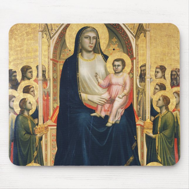 Ognissanti Madonna, Giotto, 1306-1310 Mouse Pad (Front)