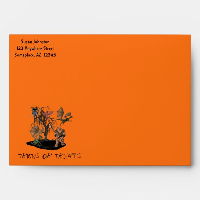 Ogre Goblin Monsters Halloween Envelope (Front)