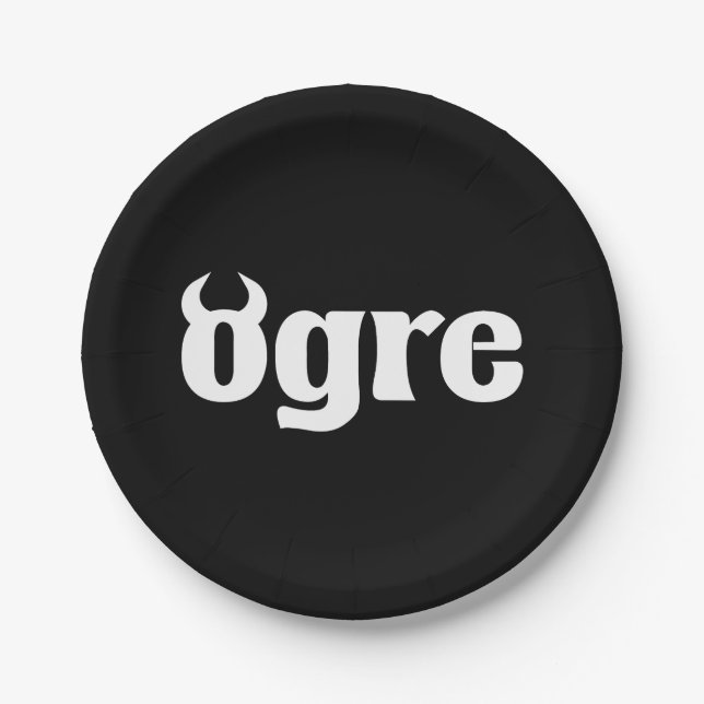 Ogre Paper Plate (Front)