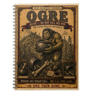 Ogre, Vintage Circus Monster Notebook