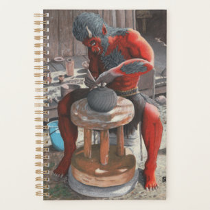Ogre Working Japanese Pottery Fantasy Art Planner