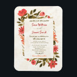 OGREE WEDDING INVITATION MAGNET<br><div class="desc">This customizable OGREE Flora wedding card is the perfect way to invite your guests to your special day. The card features a beautiful floral design in shades of orange and green, with customizable text that allows you to add your own personal touch. Whether you want to include the names of...</div>