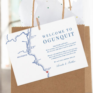 Ogunquit Cliff House Wedding Weekend Itinerary Thank You Card