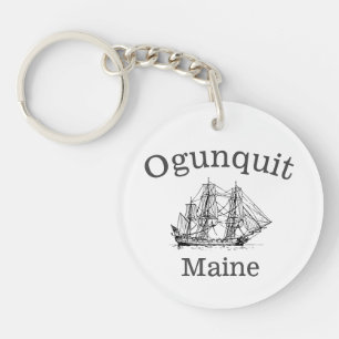 Ogunquit Maine Clipper Ship Keychain