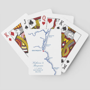 Ogunquit Maine Destination Wedding Favour Playing Cards