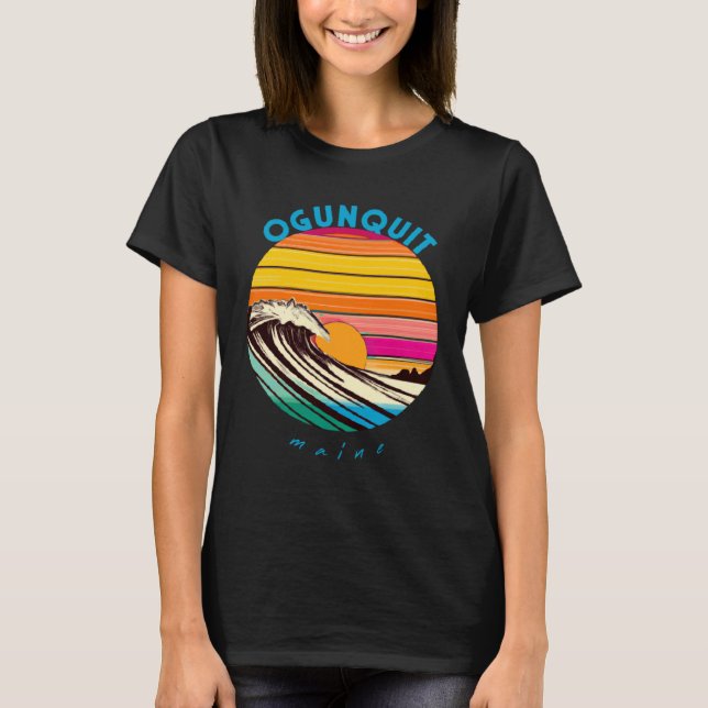 Ogunquit Retro 1980s Style Maine T-Shirt (Front)