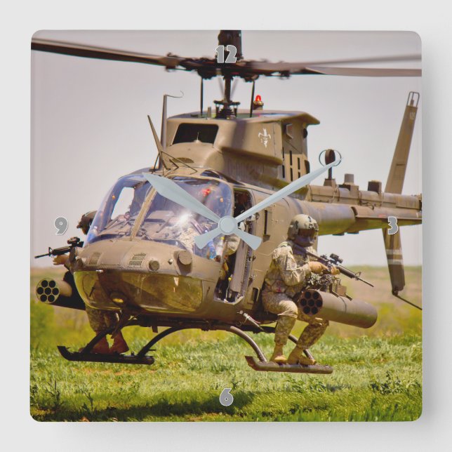 OH-58D KIOWA SQUARE WALL CLOCK (Front)
