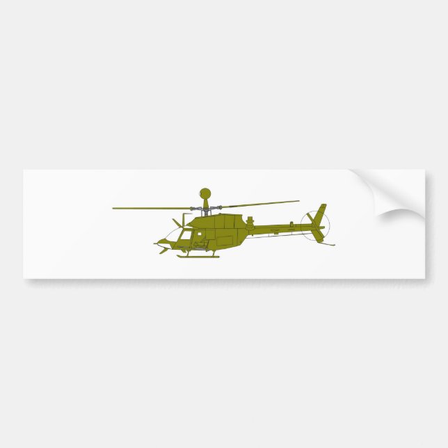 OH-58D Observation Helicopter Bumper Sticker (Front)