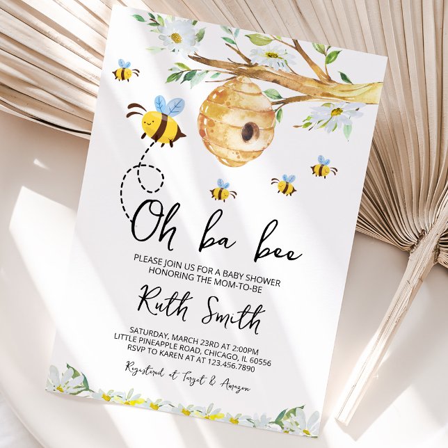 Oh BaBee Baby Shower Invitation (Creator Uploaded)
