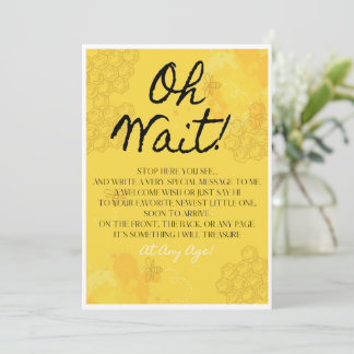Oh Babee Book Guest Book Carte de table du livre d