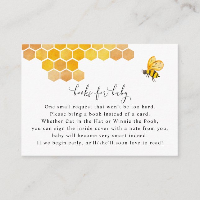 Oh Babee Books for Baby Request Enclosure Card (Front)
