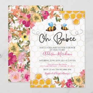 Oh Babee Girl Shower Invitation