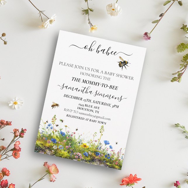 Oh Babee Mommy to Bee Baby Shower  Invitation (Creator Uploaded)