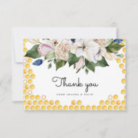 Oh Babee Watercolor Bee Yellow Floral Baby Shower